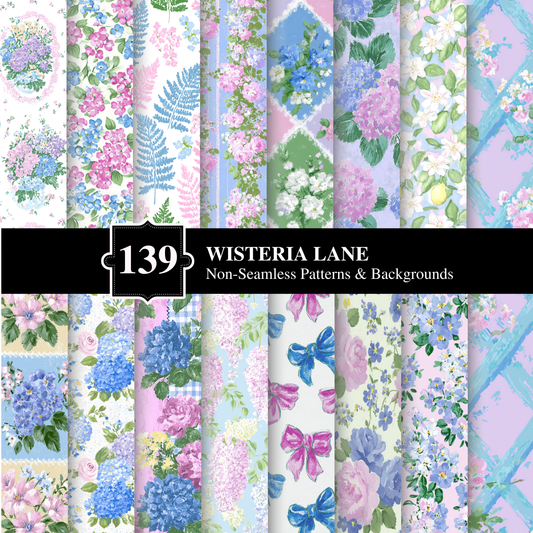 Wisteria Lane Clip Art & Pattern Collection