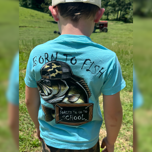 Born to Fish Back To School Graphic Tee