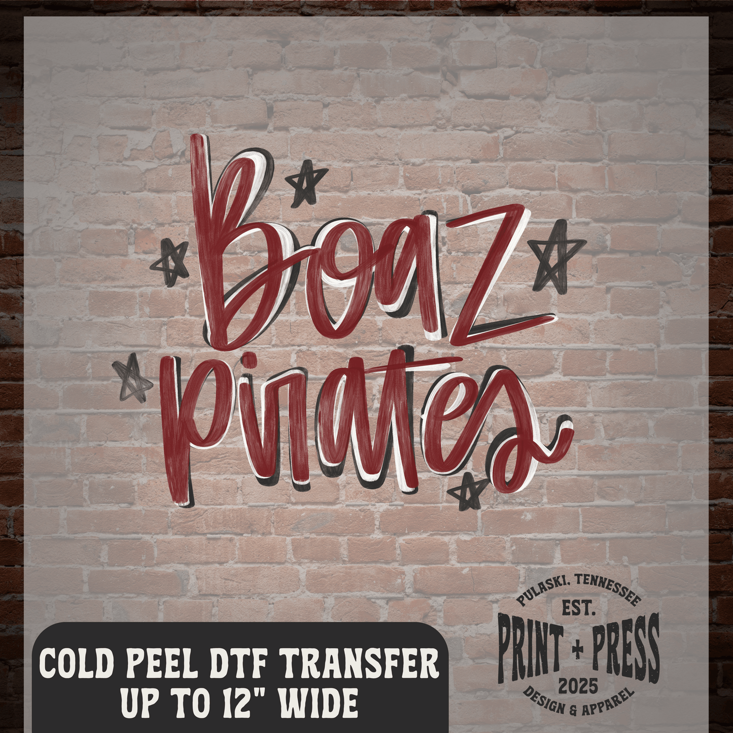 Boaz Pirates DTF Transfer