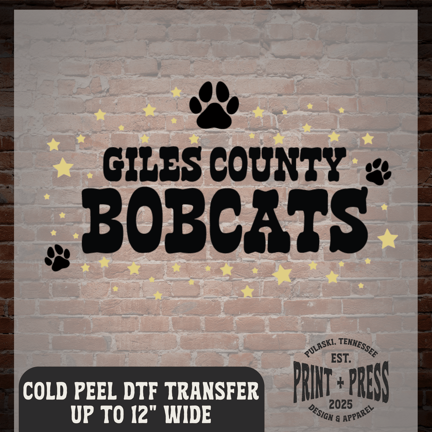 Giles County Bobcats DTF Transfer