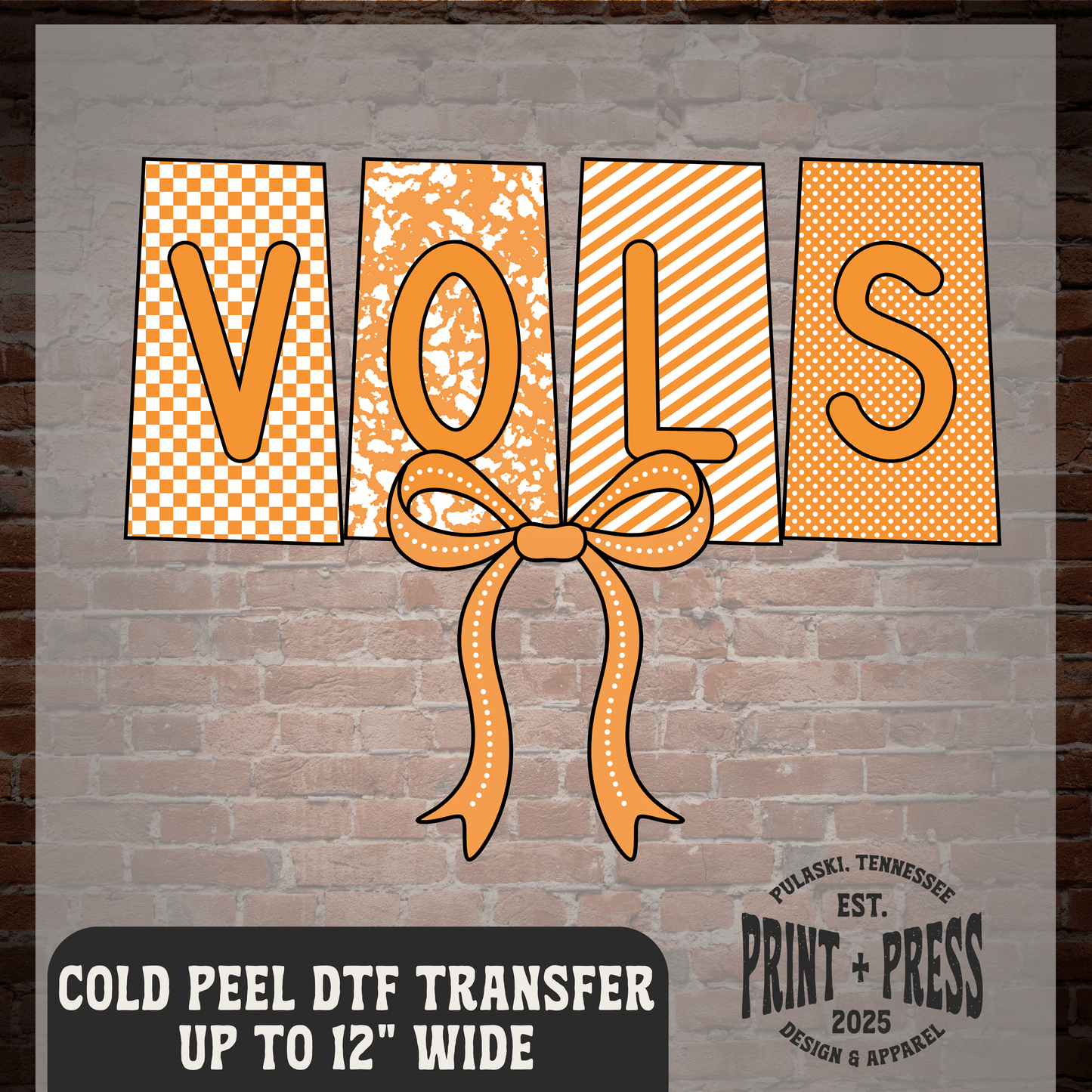 Vols Coquette Bow DTF Transfer