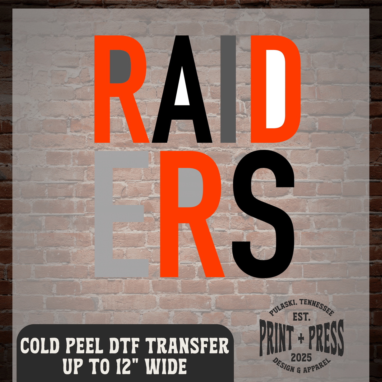 Raiders DTF Transfer