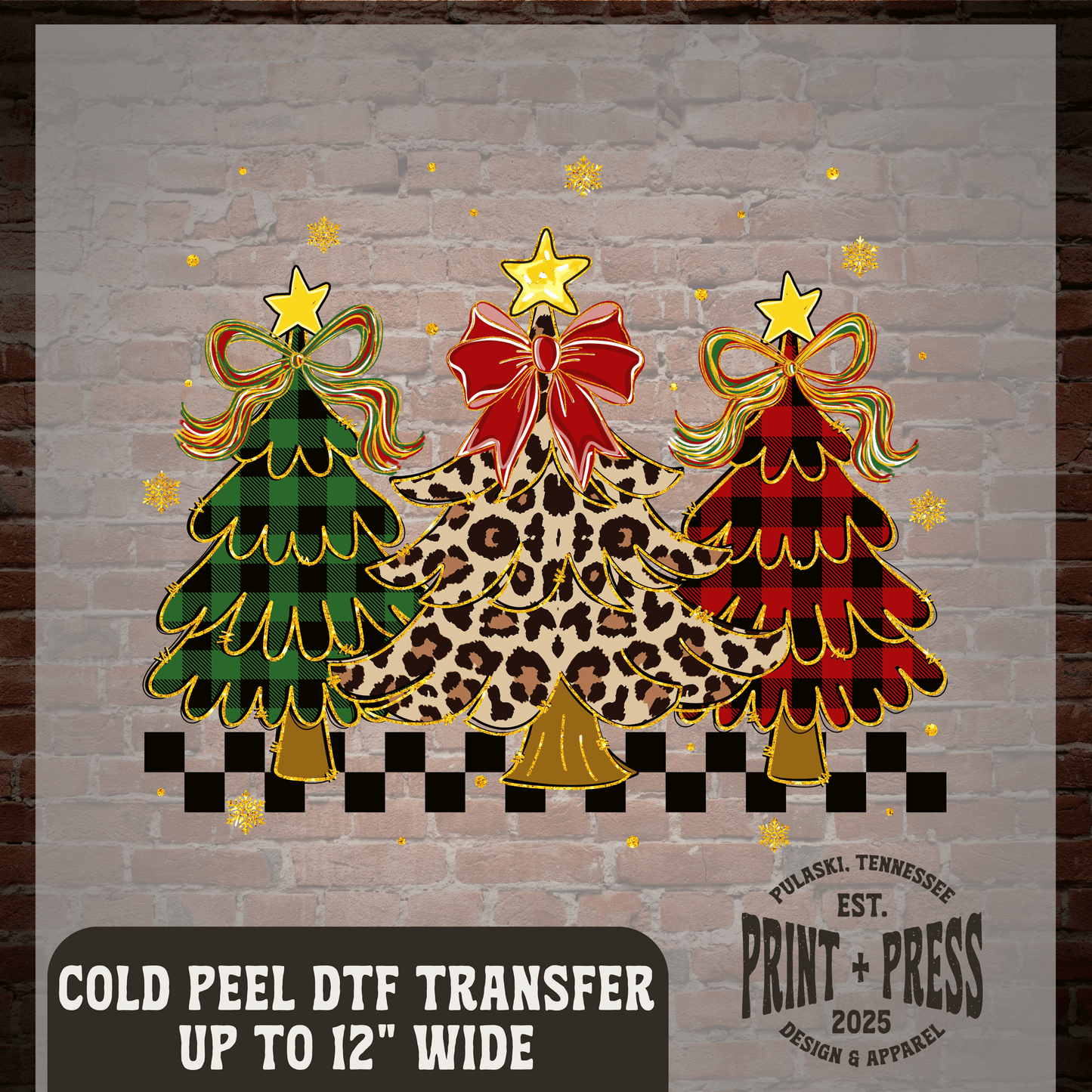 Coquette Christmas Trees DTF Transfer