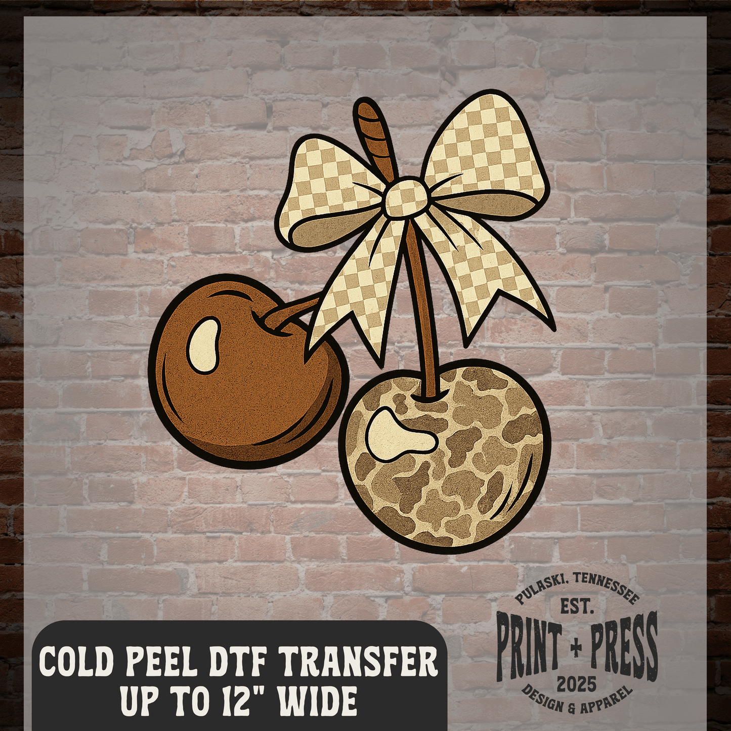 Duck Camo Cherries DTF Transfer