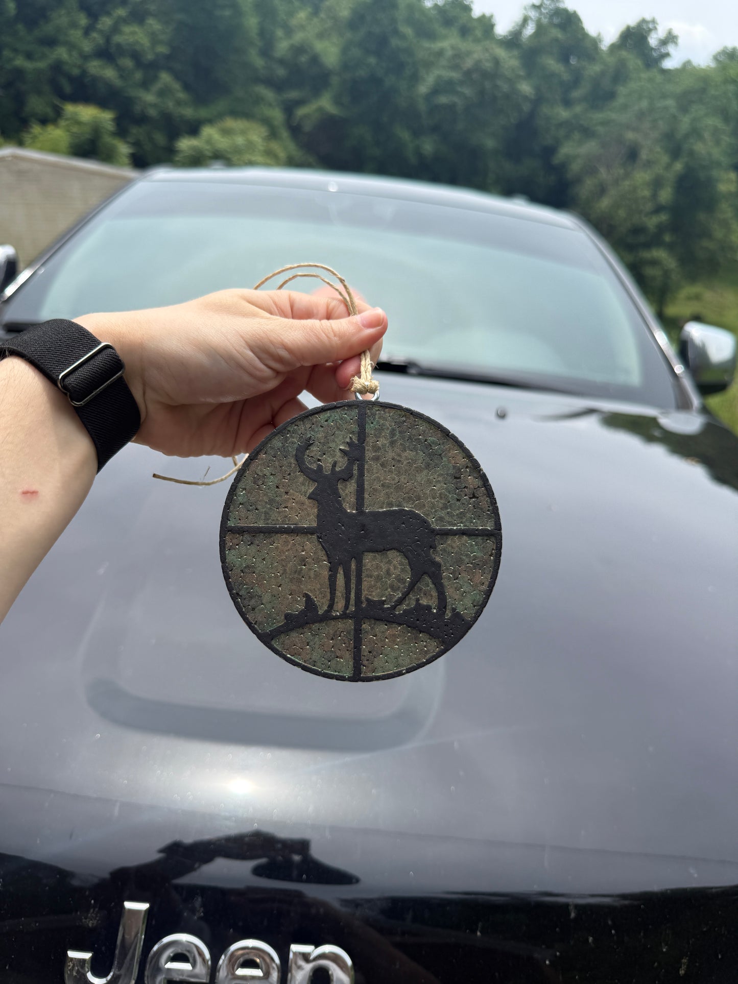 Camouflage Deer Crosshairs Car Freshie