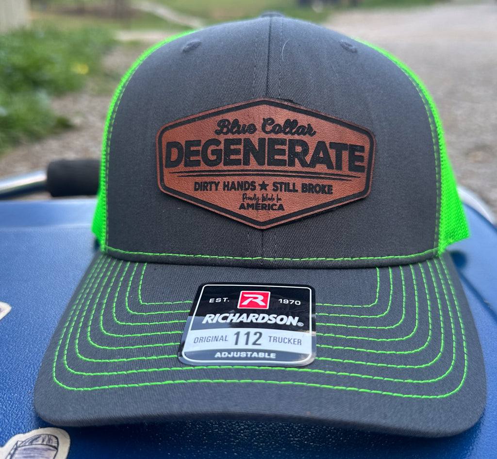 Blue Collar Degenerate Leather Patch Cap