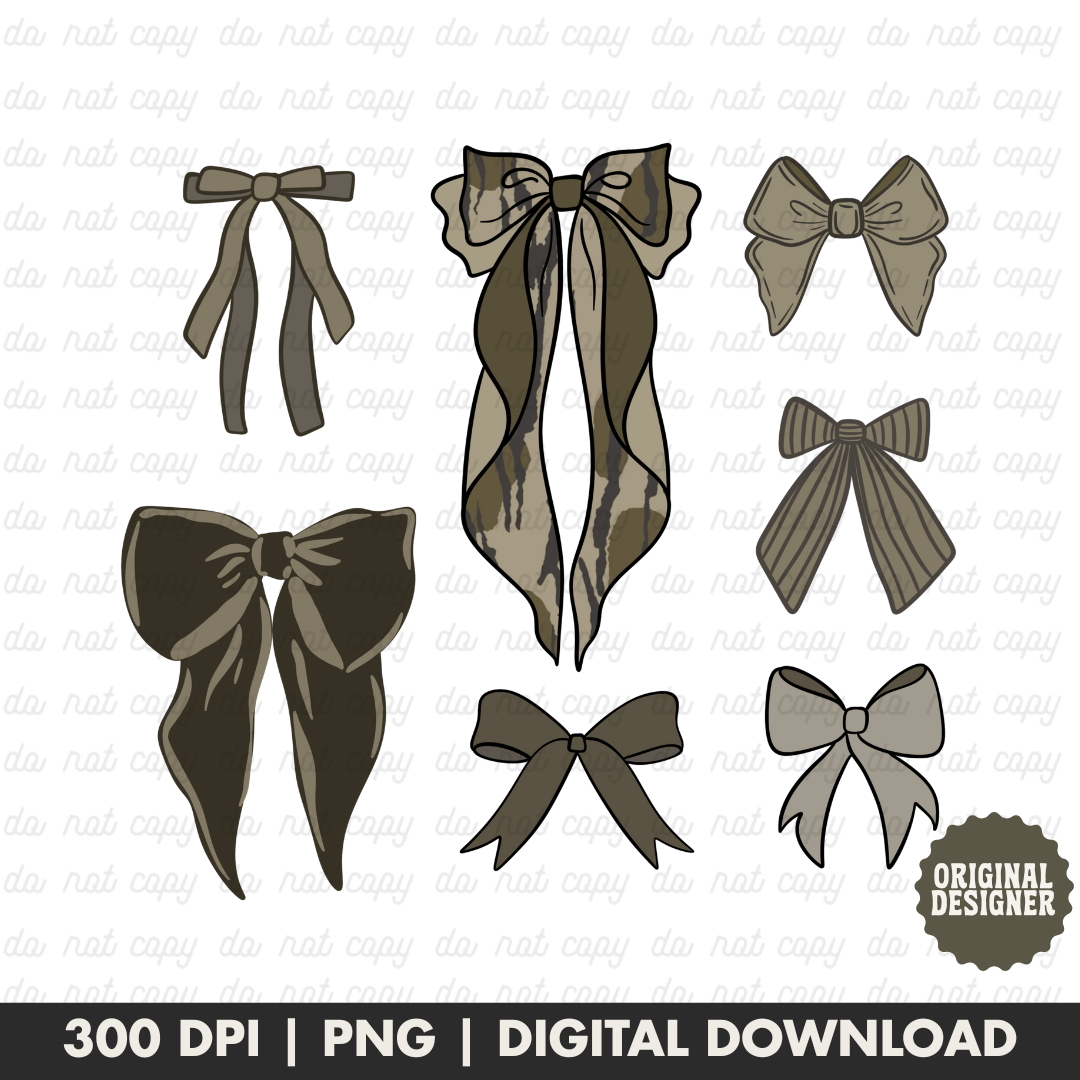 Duck Camo Bows PNG