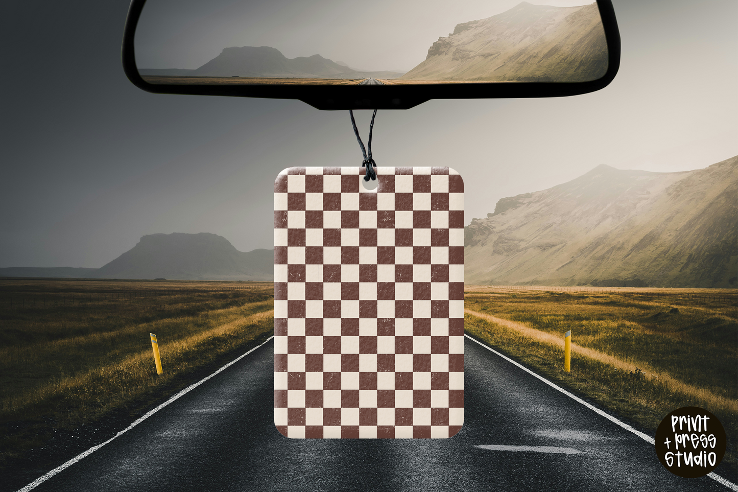 Brown Check Air Freshener