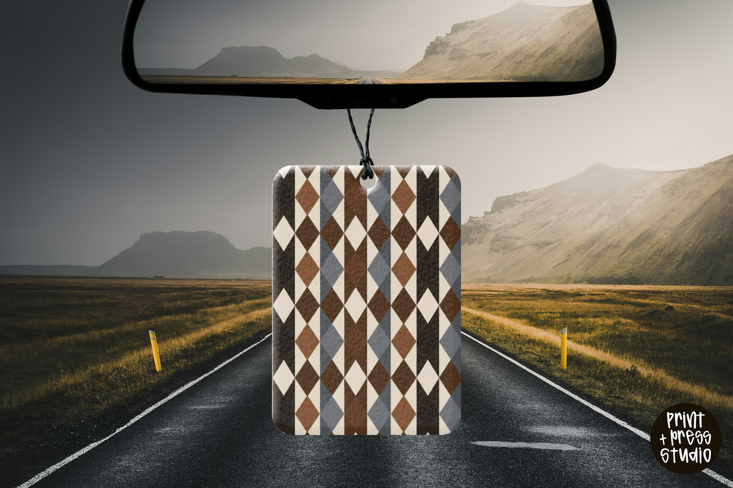 Chocolate Argyle Air Freshener