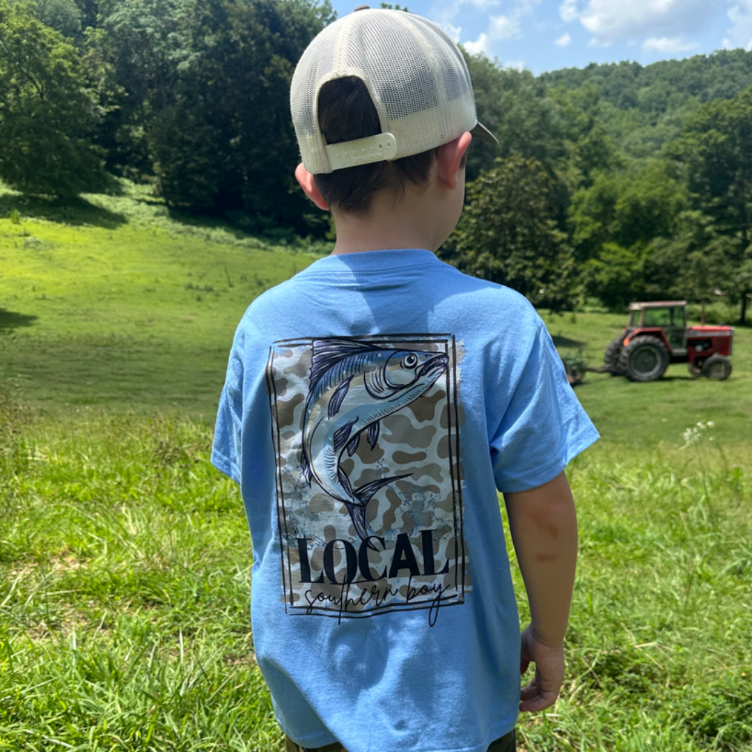 Local Southern Boy Fish Youth Graphic Tee