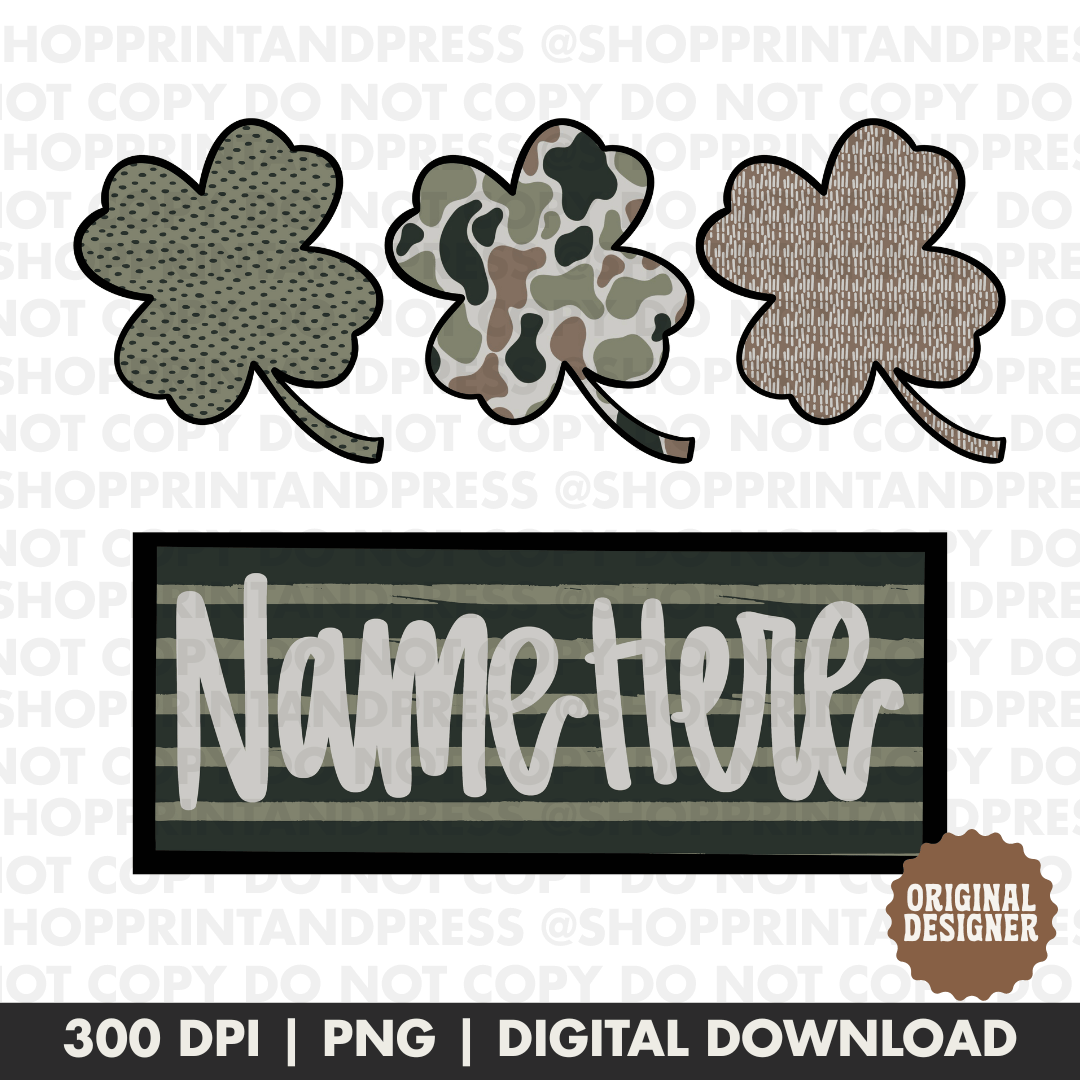 Camo Clover Boys PNG
