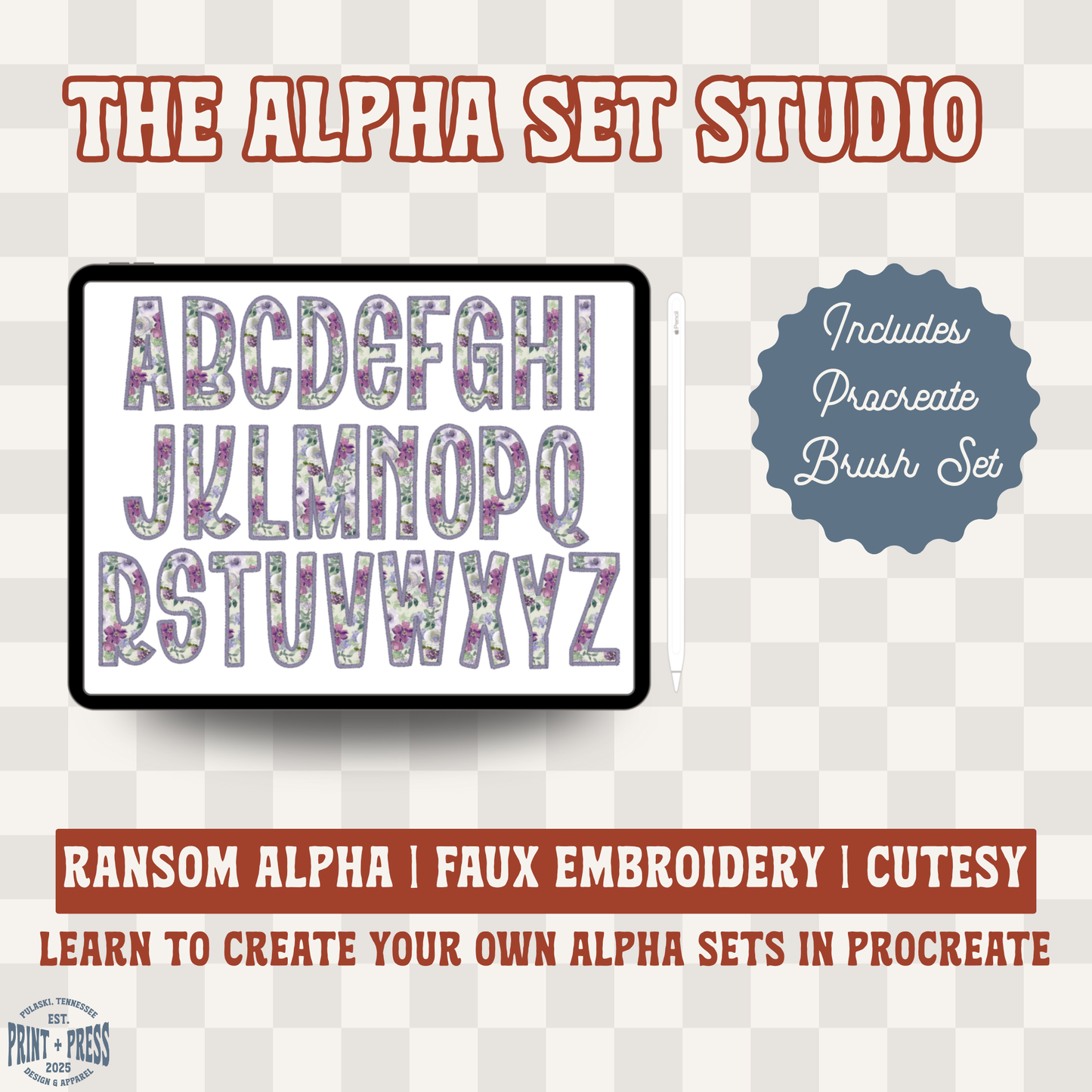 The Alpha Set Studio Course: Make Your Own Alpha Sets in Procreate