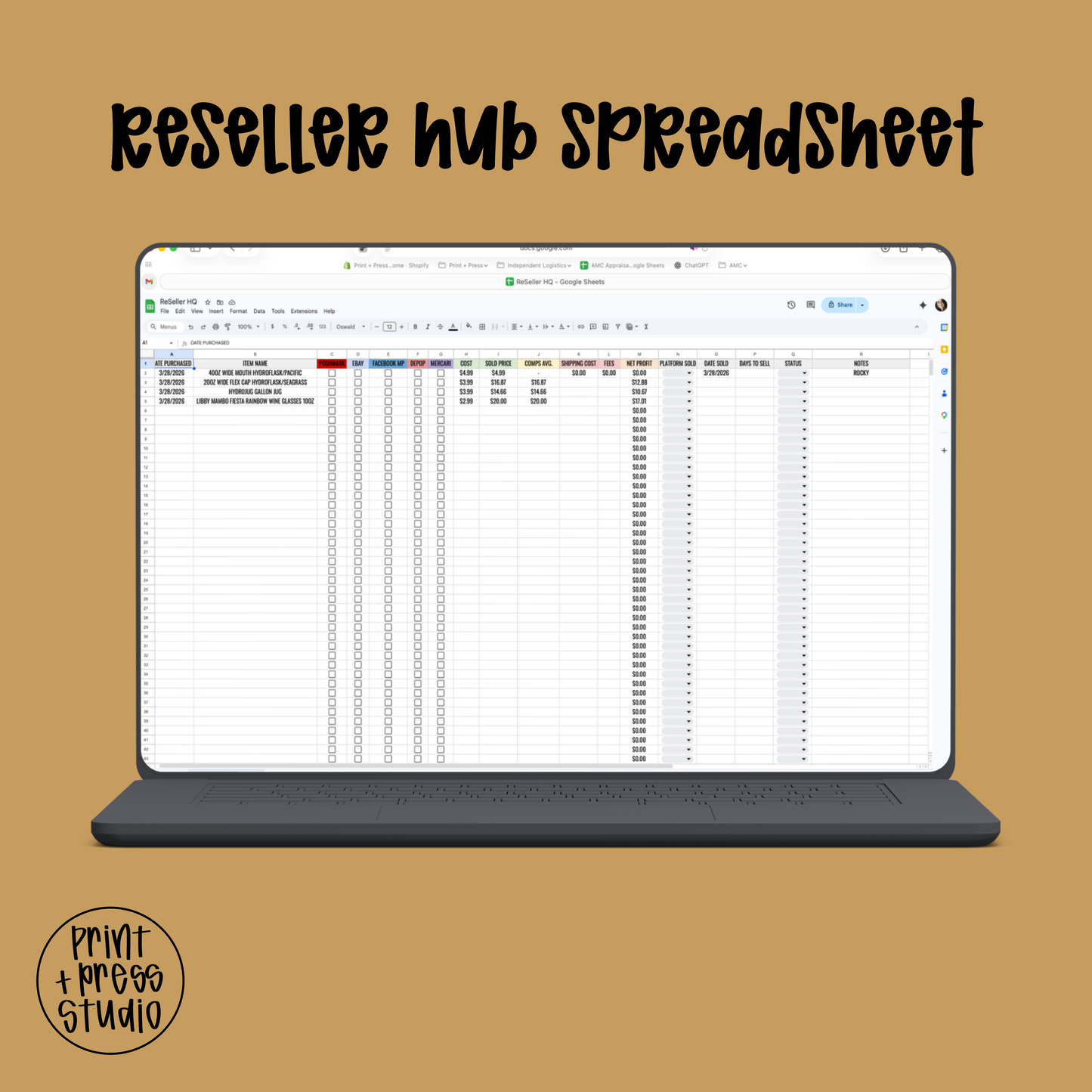 Reseller HQ Google Sheets Template