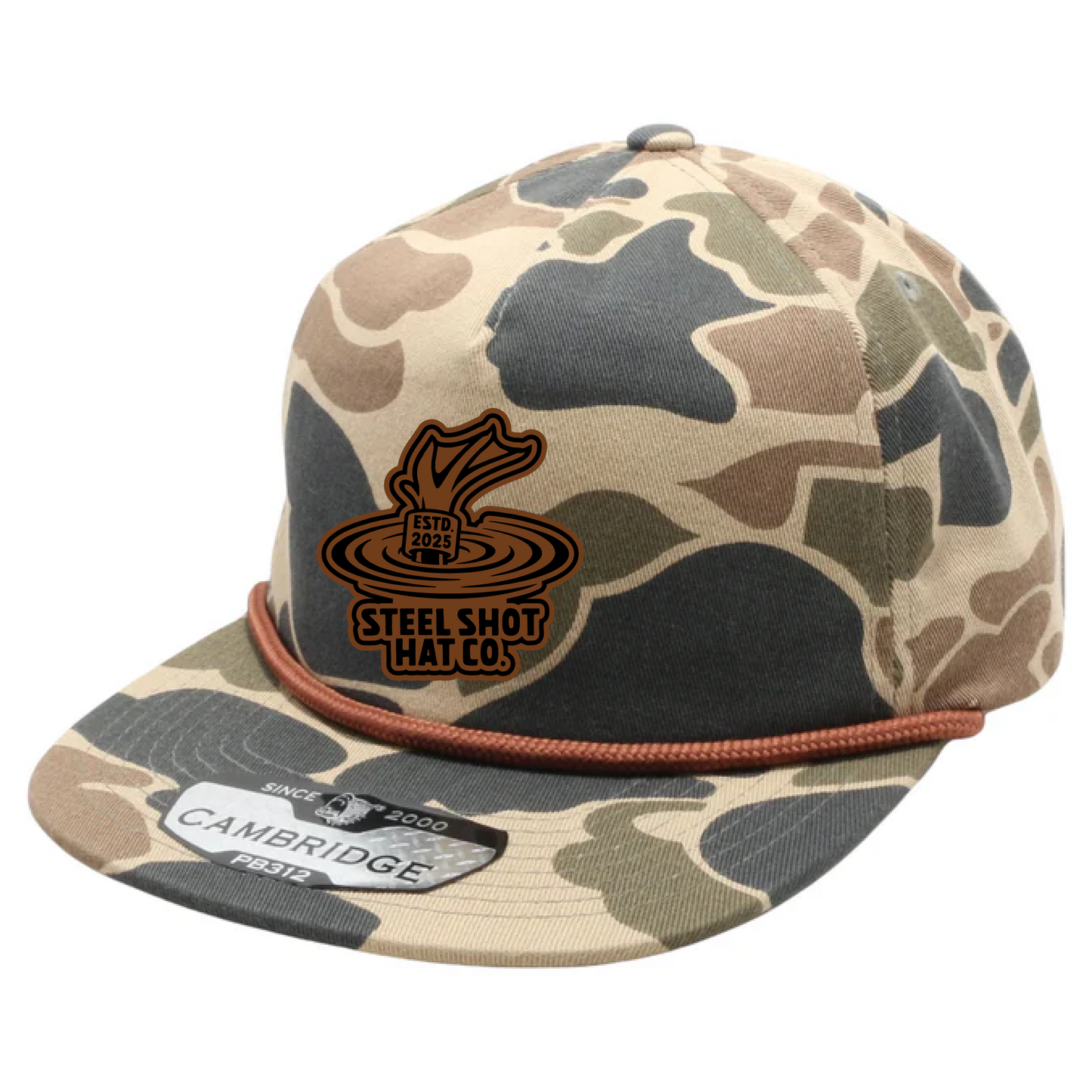 Steel Shot Hat Co. Leather Patch Logo Hat