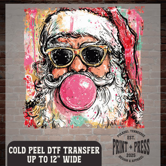 Santa Bubblegum DTF Transfer