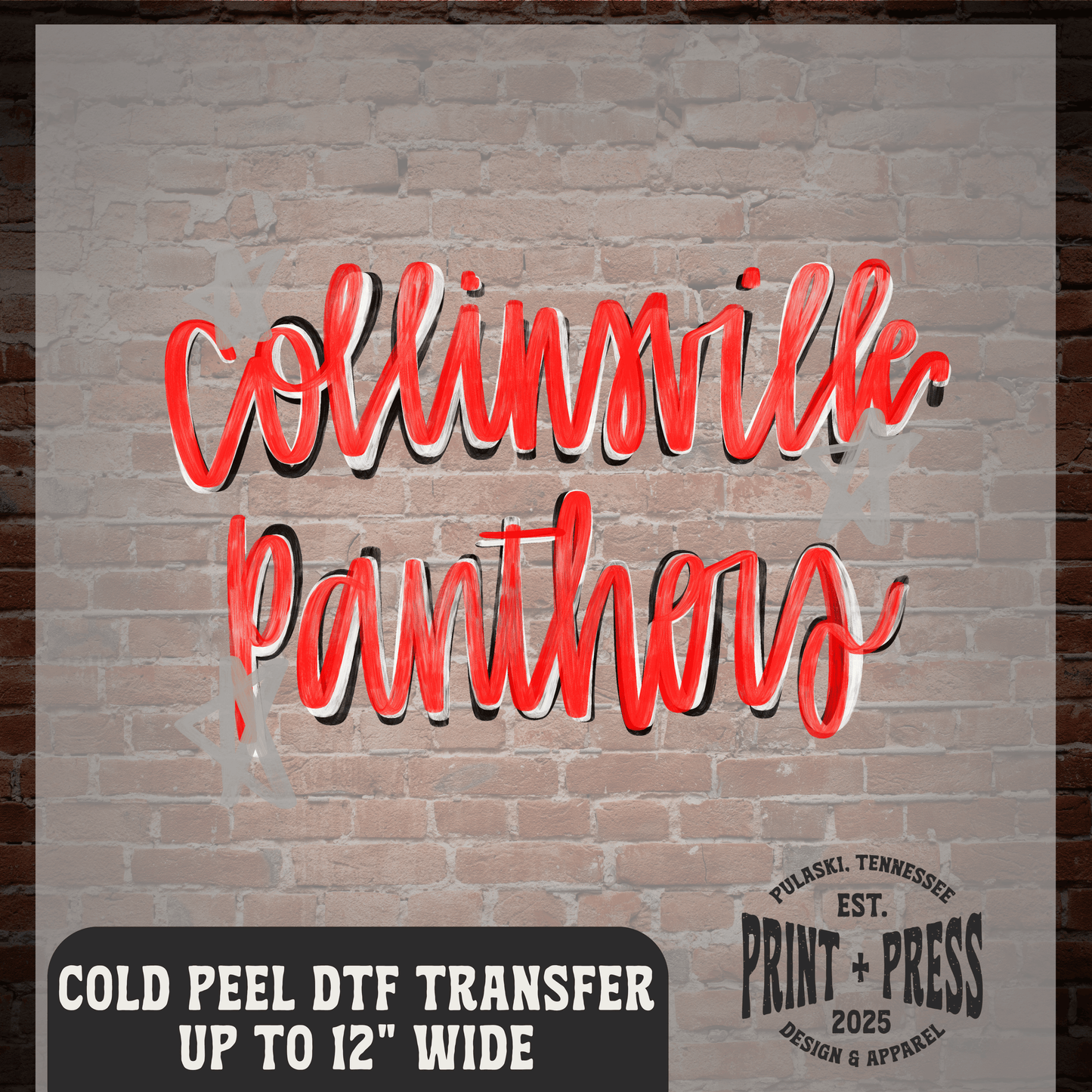 Collinsville Panthers DTF Transfer
