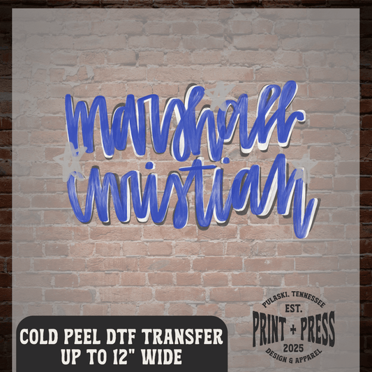Marshall Christian DTF Transfer