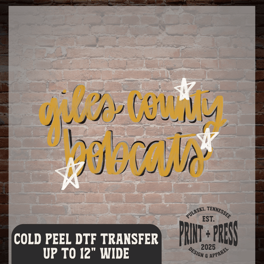 Giles County Bobcats DTF Transfer