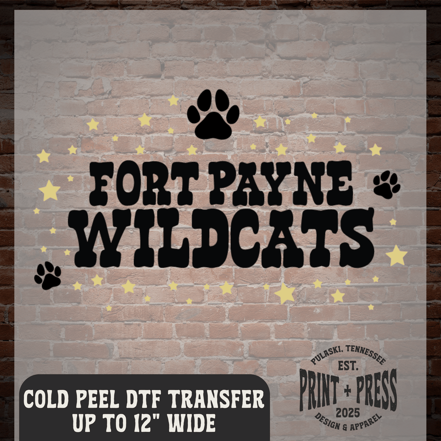 Fort Payne Wildcats DTF Transfer