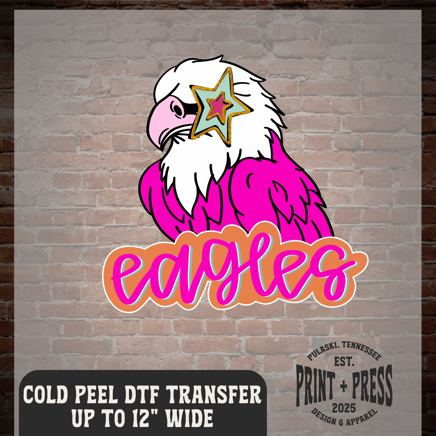 Pink Eagles DTF Transfer