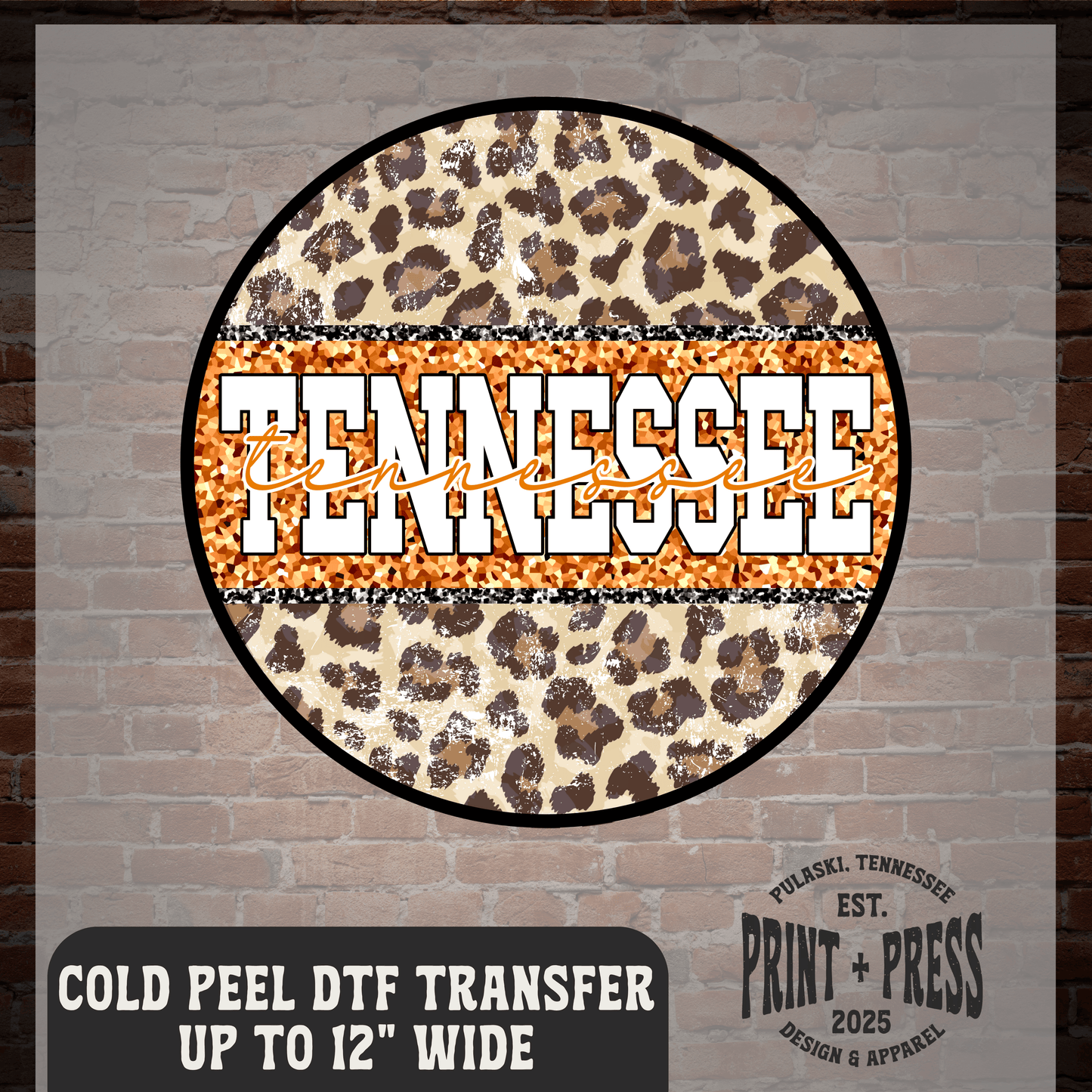 Tennessee Glitter DTF Transfer