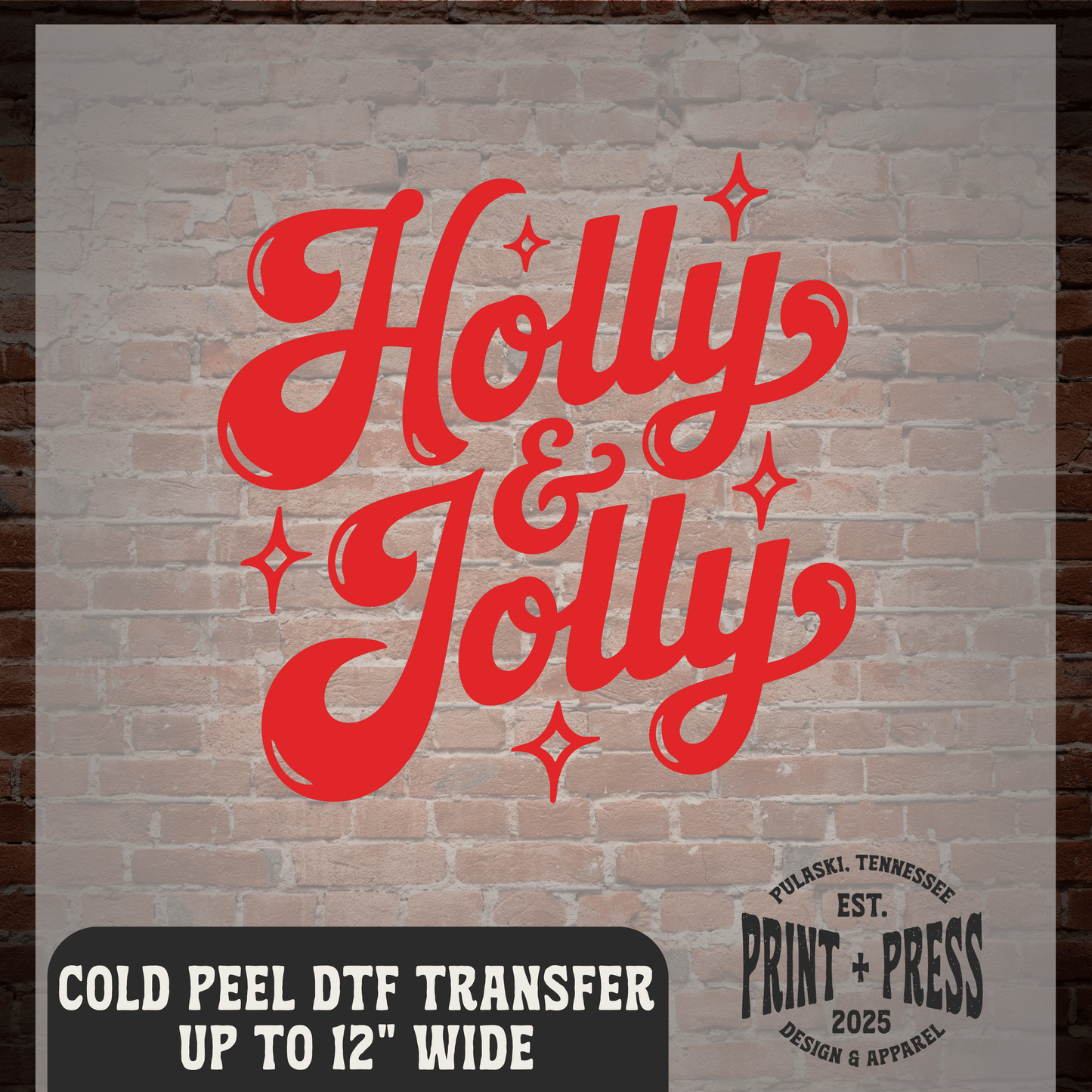 Holly Jolly Retro DTF Transfer