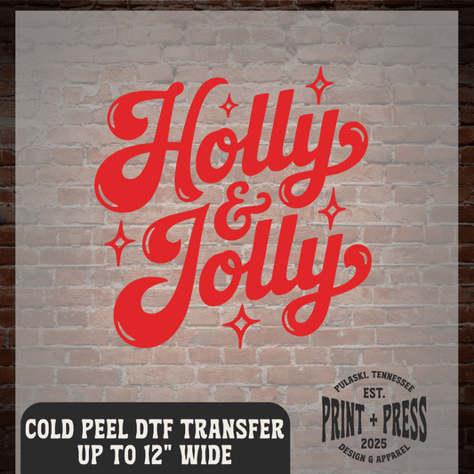 Holly Jolly Retro DTF Transfer