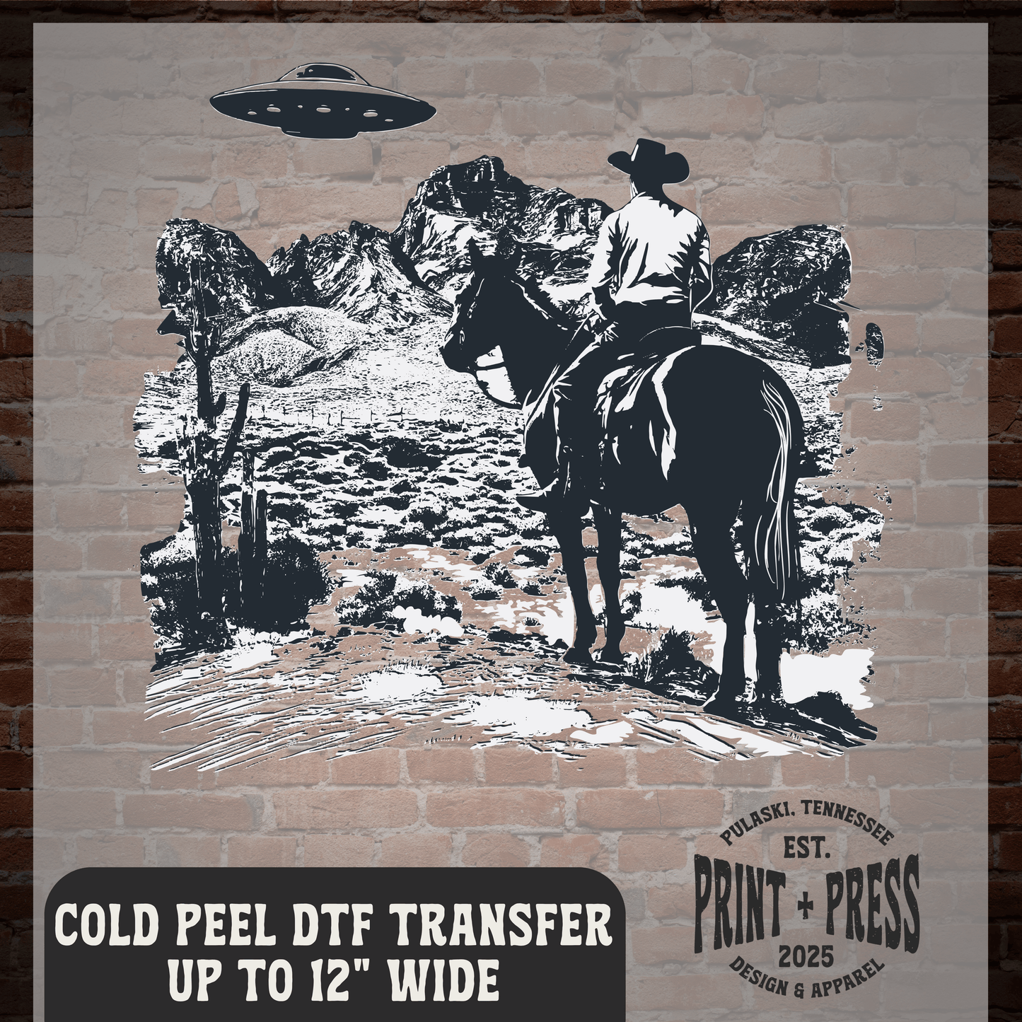 Western Alien DTF Transfer