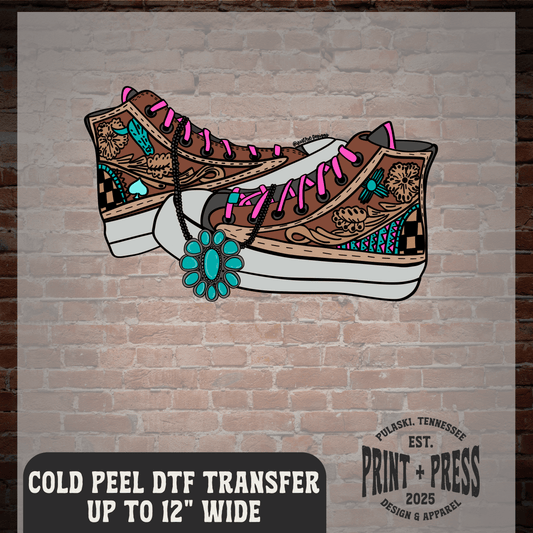 Western Sneakers DTF Transfer