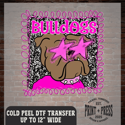 Pink Bulldogs DTF Transfer