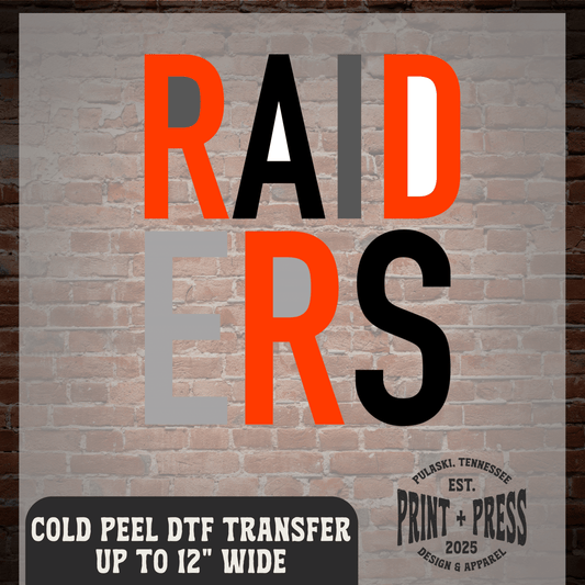 Raiders DTF Transfer
