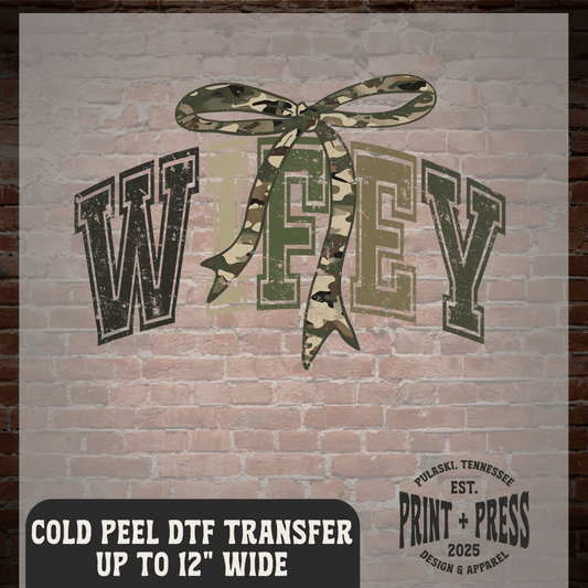Coquette Duck Camo Wifey DTF Transfer