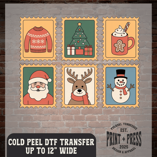 Christmas Stamps DTF Transfer