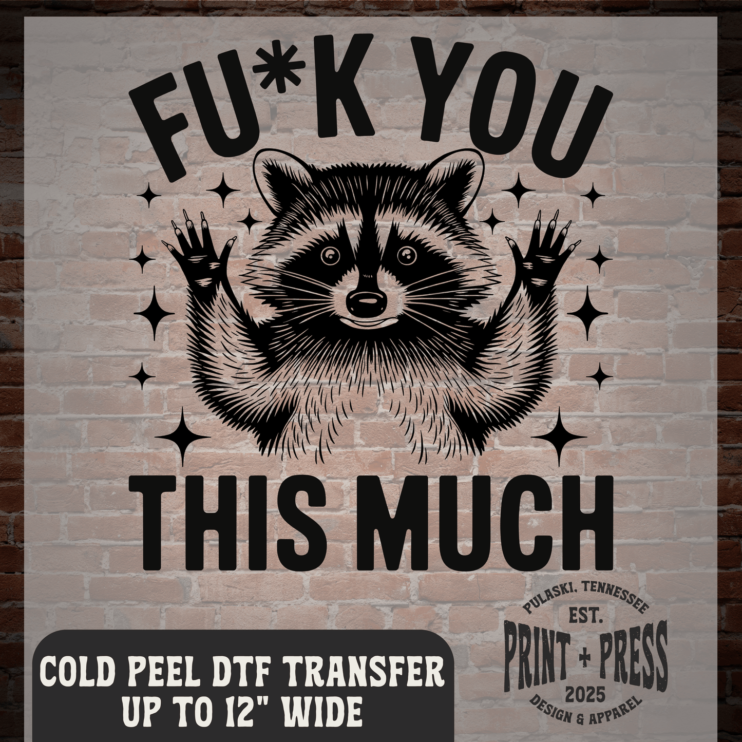 F You This Much DTF Transfer