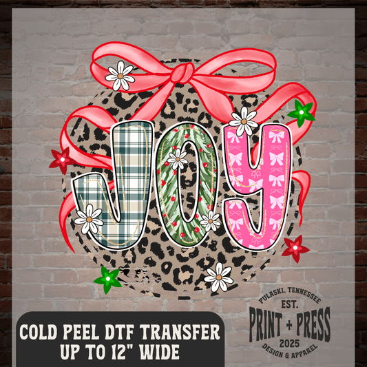 Joy Christmas DTF Transfer