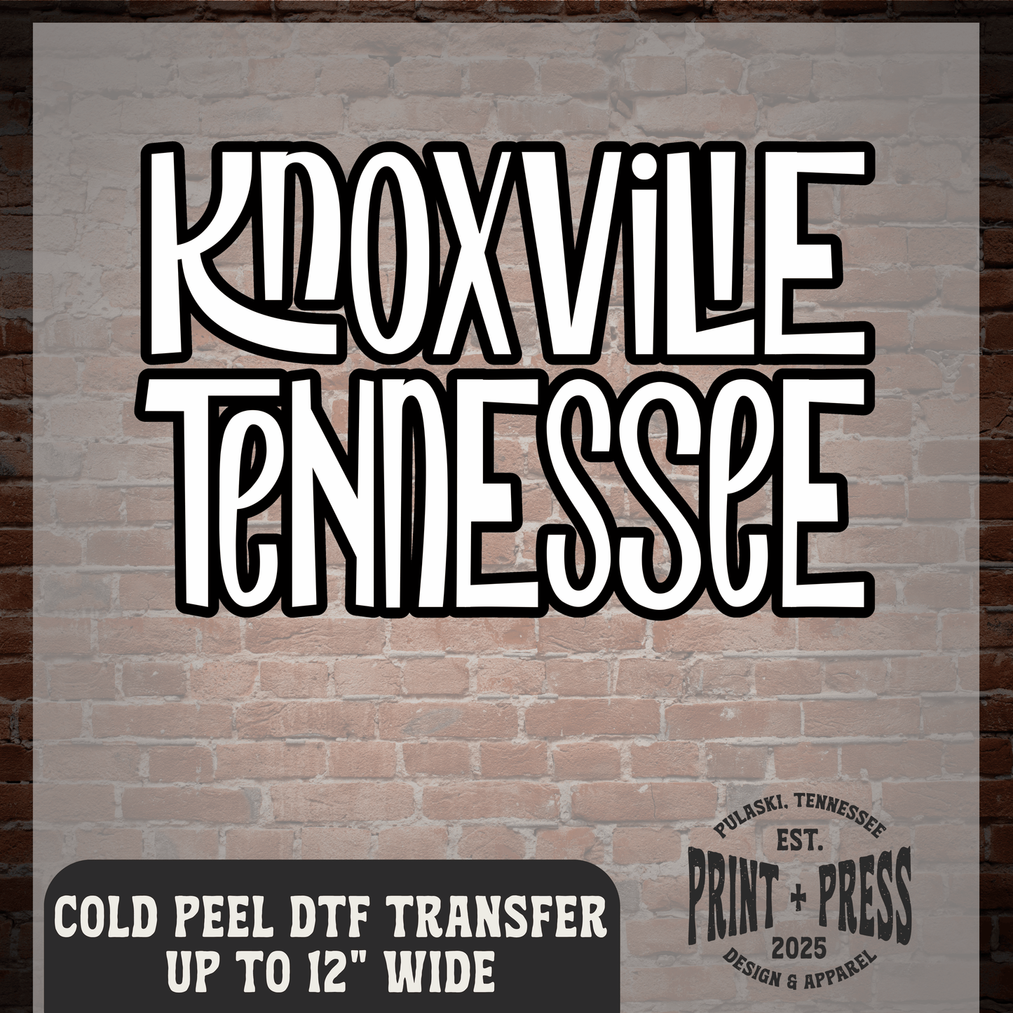 Knoxville Tennessee DTF Transfer