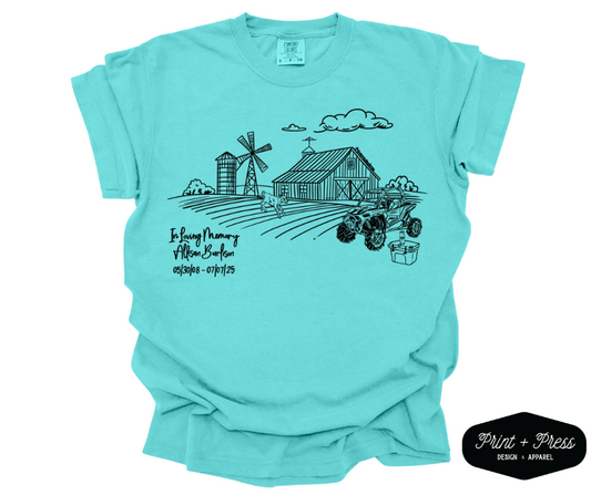 Allisan Burlison Memorial Scholarship Fundraiser T-Shirt - Lagoon Blue