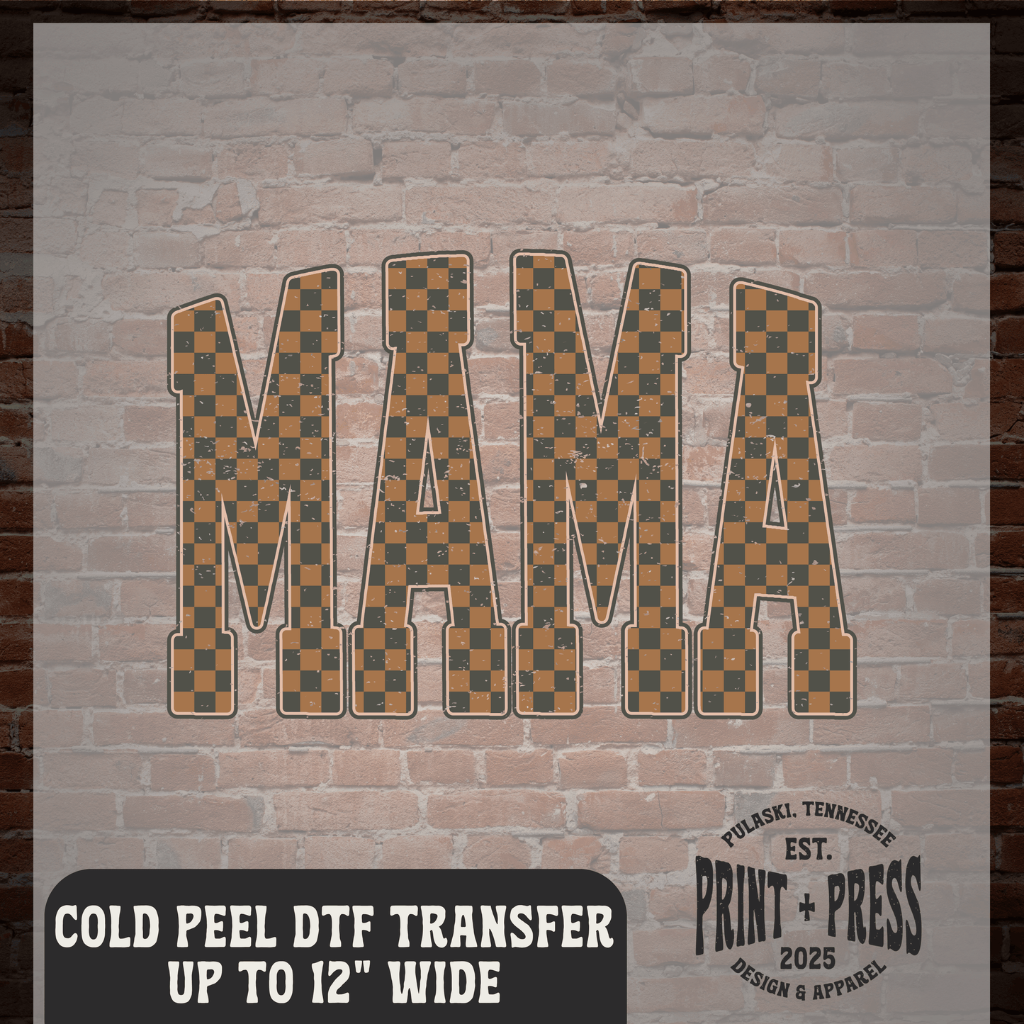 Checkered Mama DTF Transfer