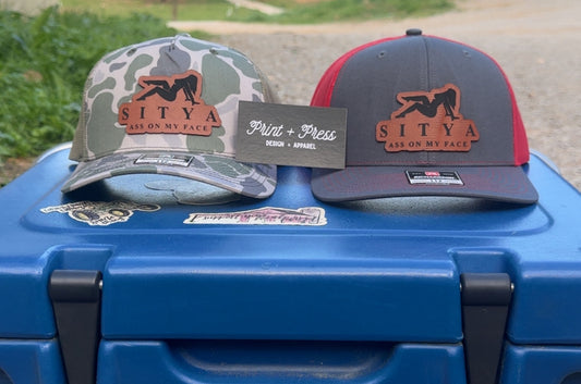 Sitya Ass On My Face Leather Patch Cap
