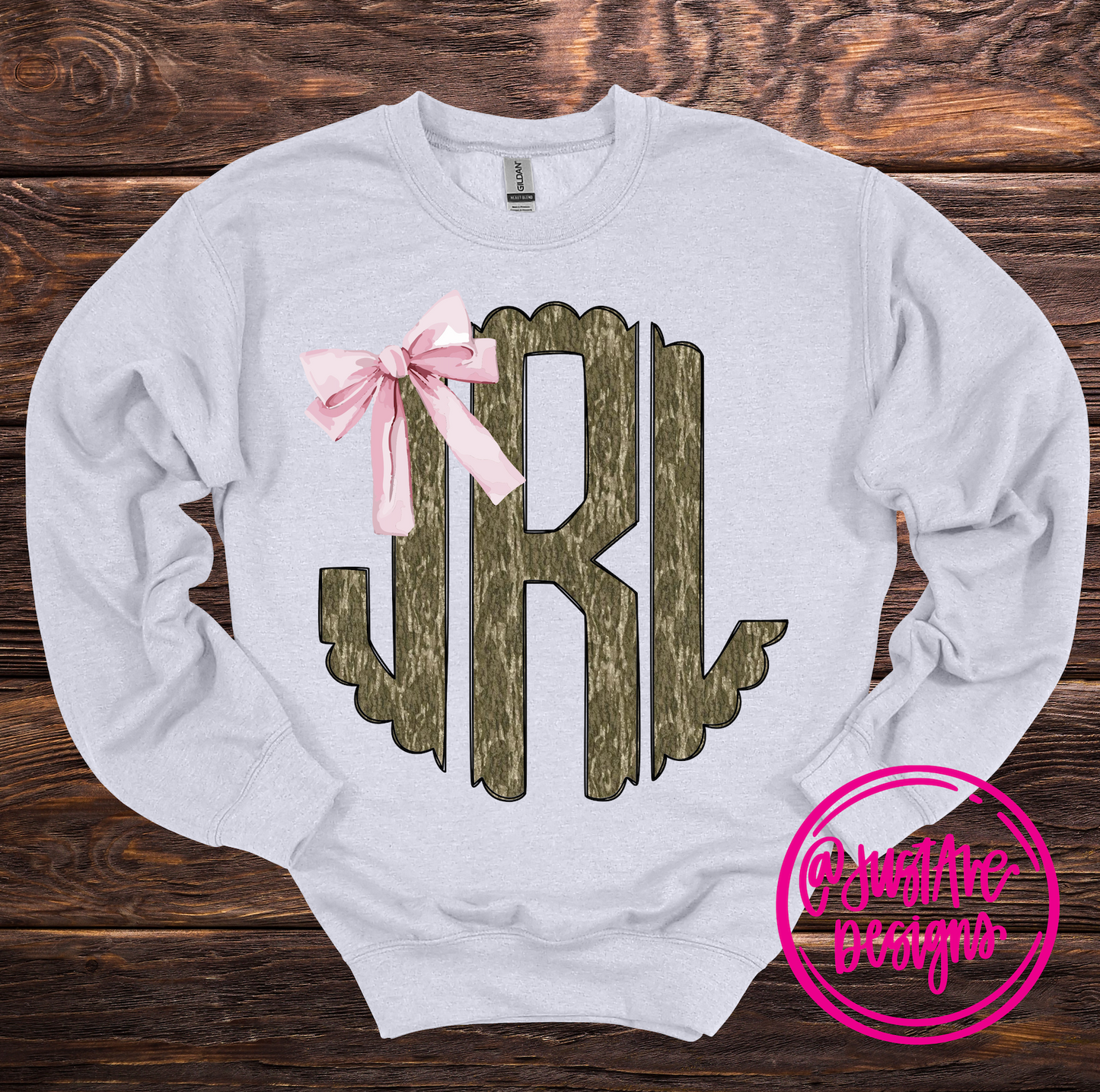 Camouflage Pattern Monogram Sweatshirt