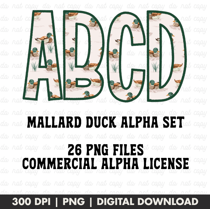 Mallard Duck Alpha Set