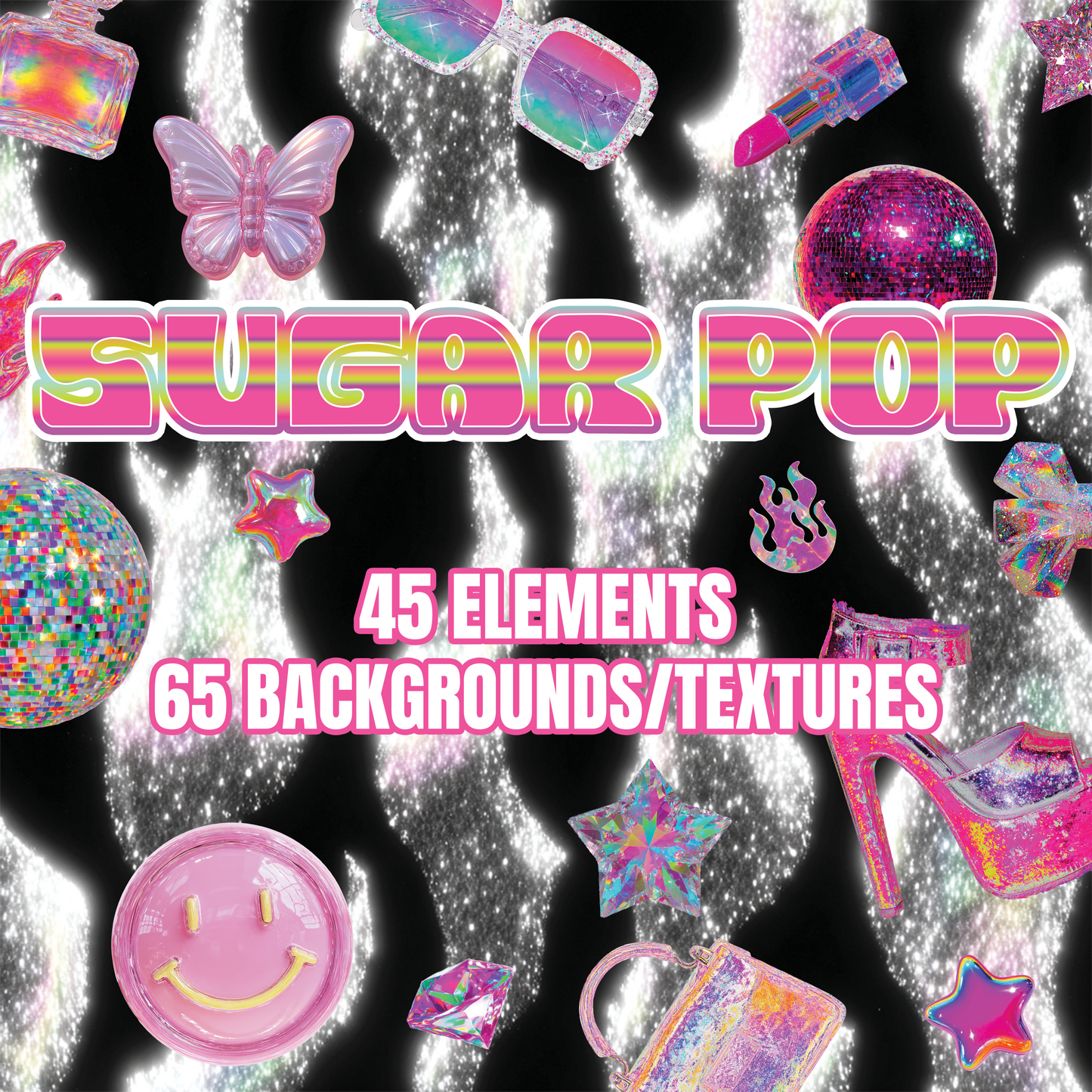 Sugar Pop Clipart & Background Collection