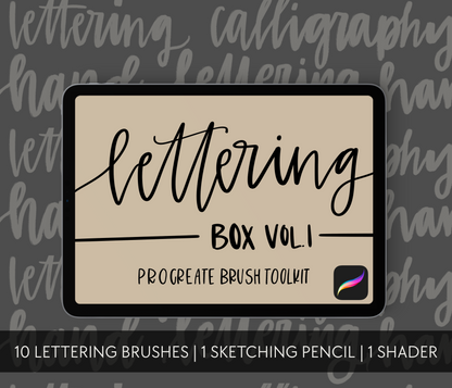 Lettering Box Vol. 1 Procreate Brush Set