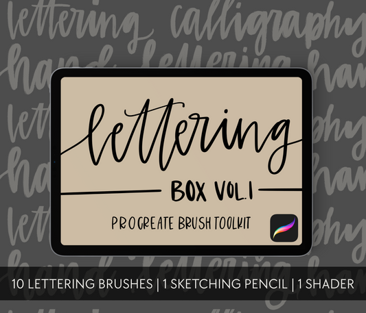 Lettering Box Vol. 1 Procreate Brush Set