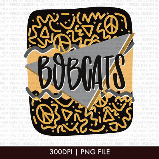 Retro Bobcats PNG