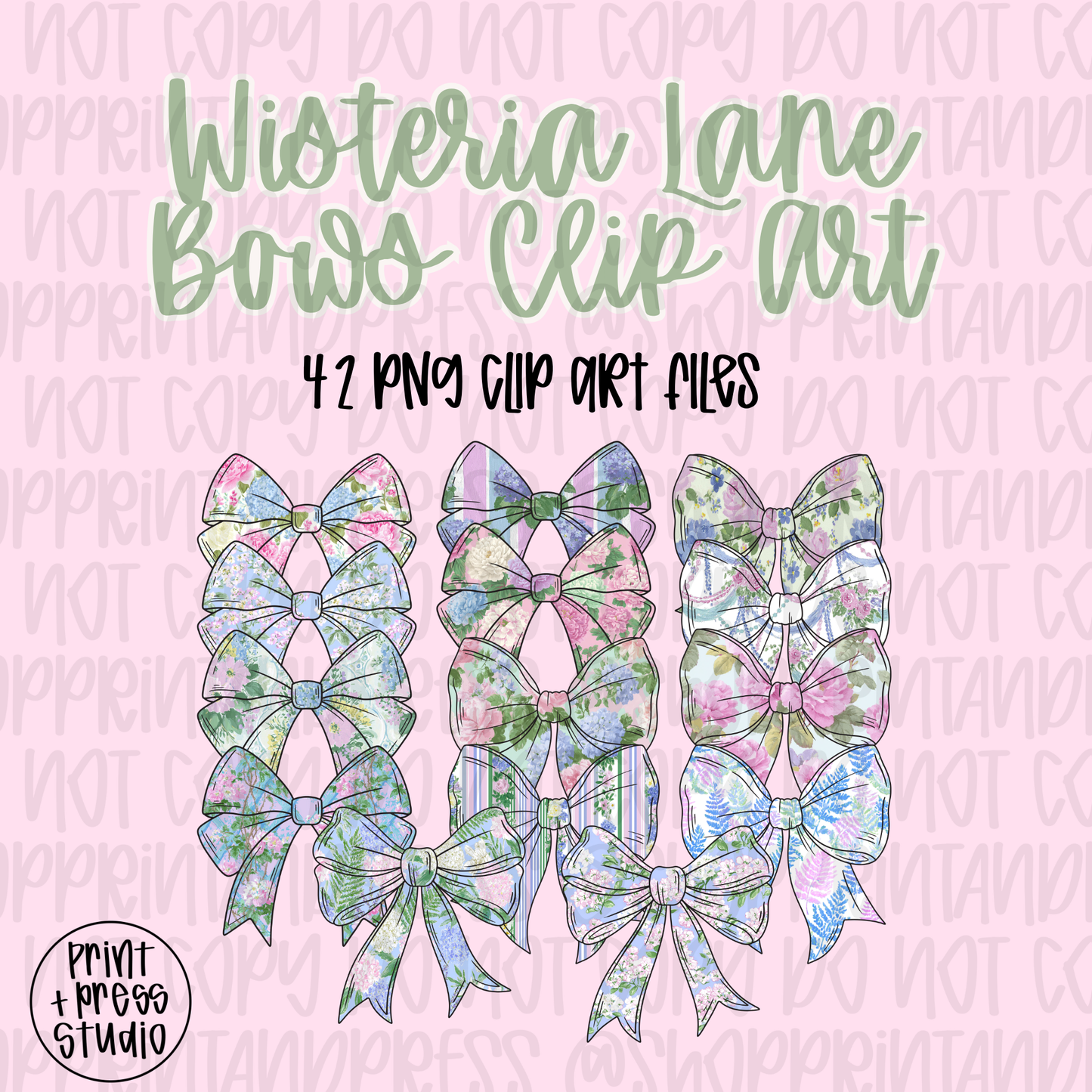 Wisteria Lane Bow Clip Art