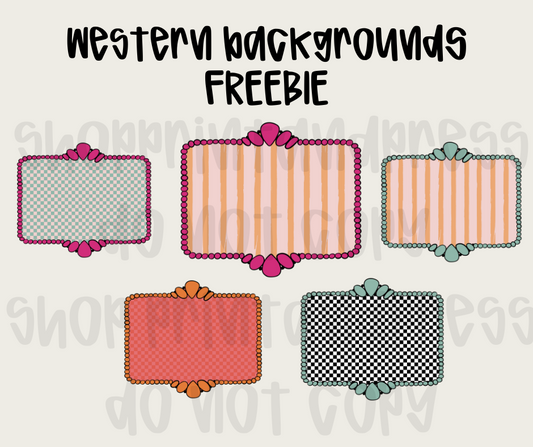 Western Background Clip Art – Freebie